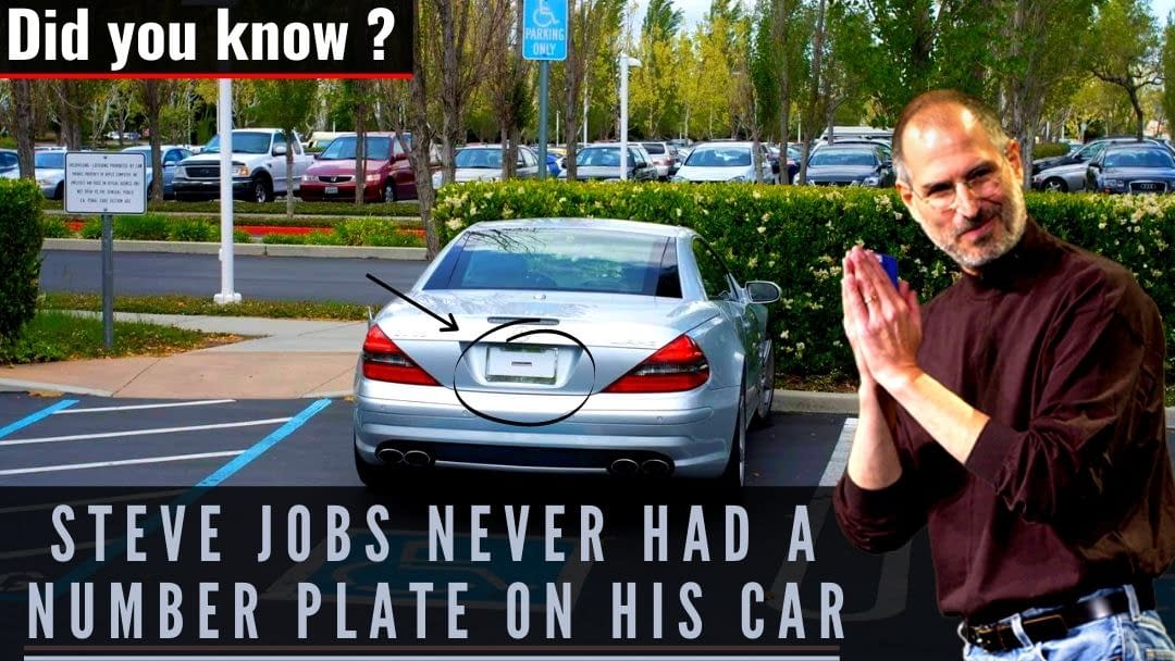 Steve Jobs Car Number Plate
