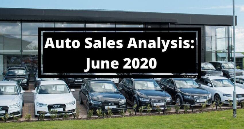 Automobile sales in June 2020